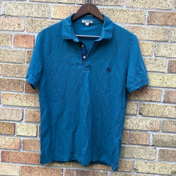 Vintage Burberry Brit Polo Button Up Shirt Medium - Picture 1 of 4